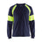 Blaklader Long Sleeved T-Shirt 3520 #colour_navy-blue-hi-vis-yellow