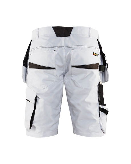 Blaklader Painters Shorts with Stretch 1099 #colour_white-dark-grey