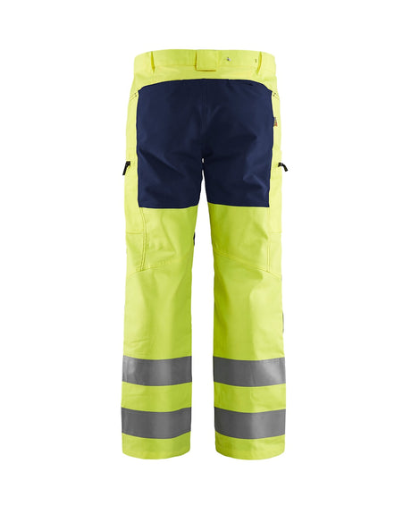 Blaklader Hi-Vis Trousers with Stretch 1585 - Hi-Vis Yellow/Navy Blue