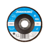 Silverline Aluminium Oxide Flap Disc - 115mm 40 Grit