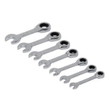 Silverline Stubby Ratchet Spanner Set 7Pce