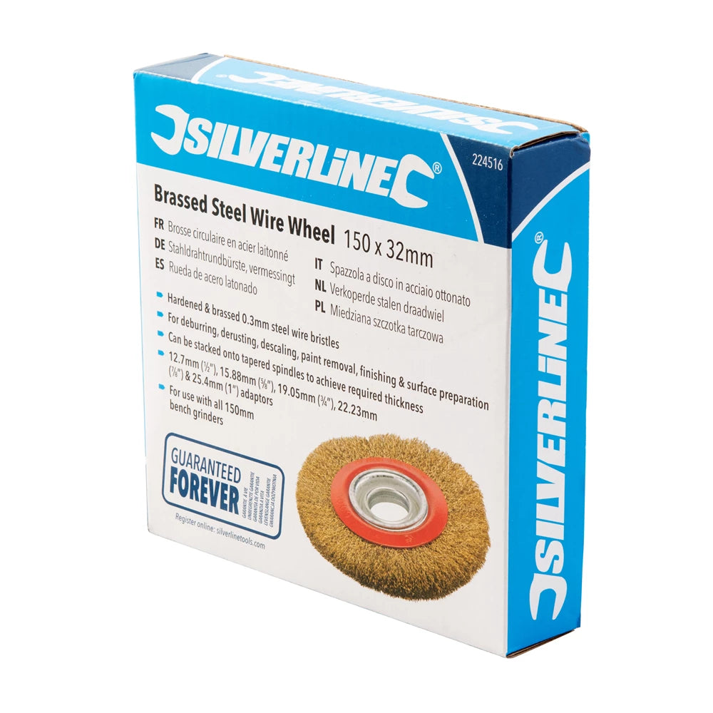 Silverline Brassed Steel Wire Wheel