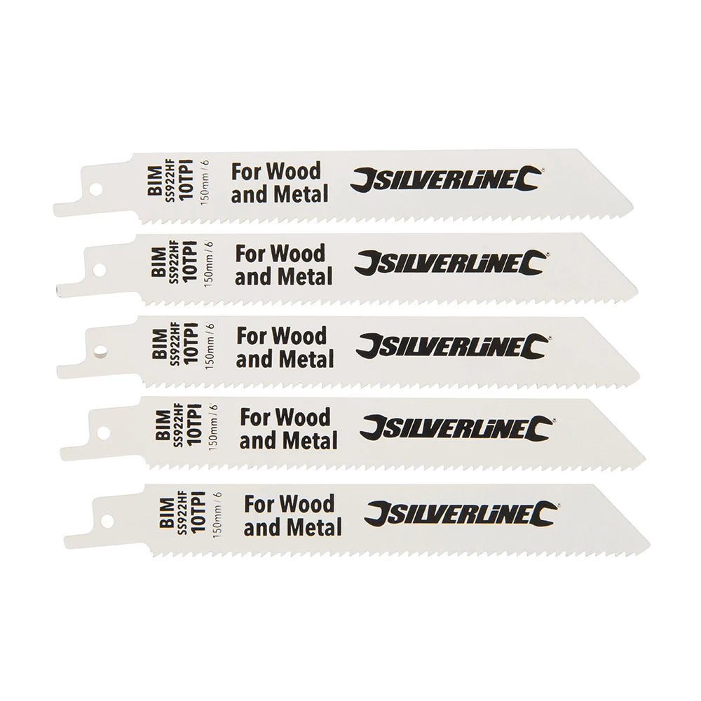 Silverline Reciprocating Saw Blades For Demolition 5Pk