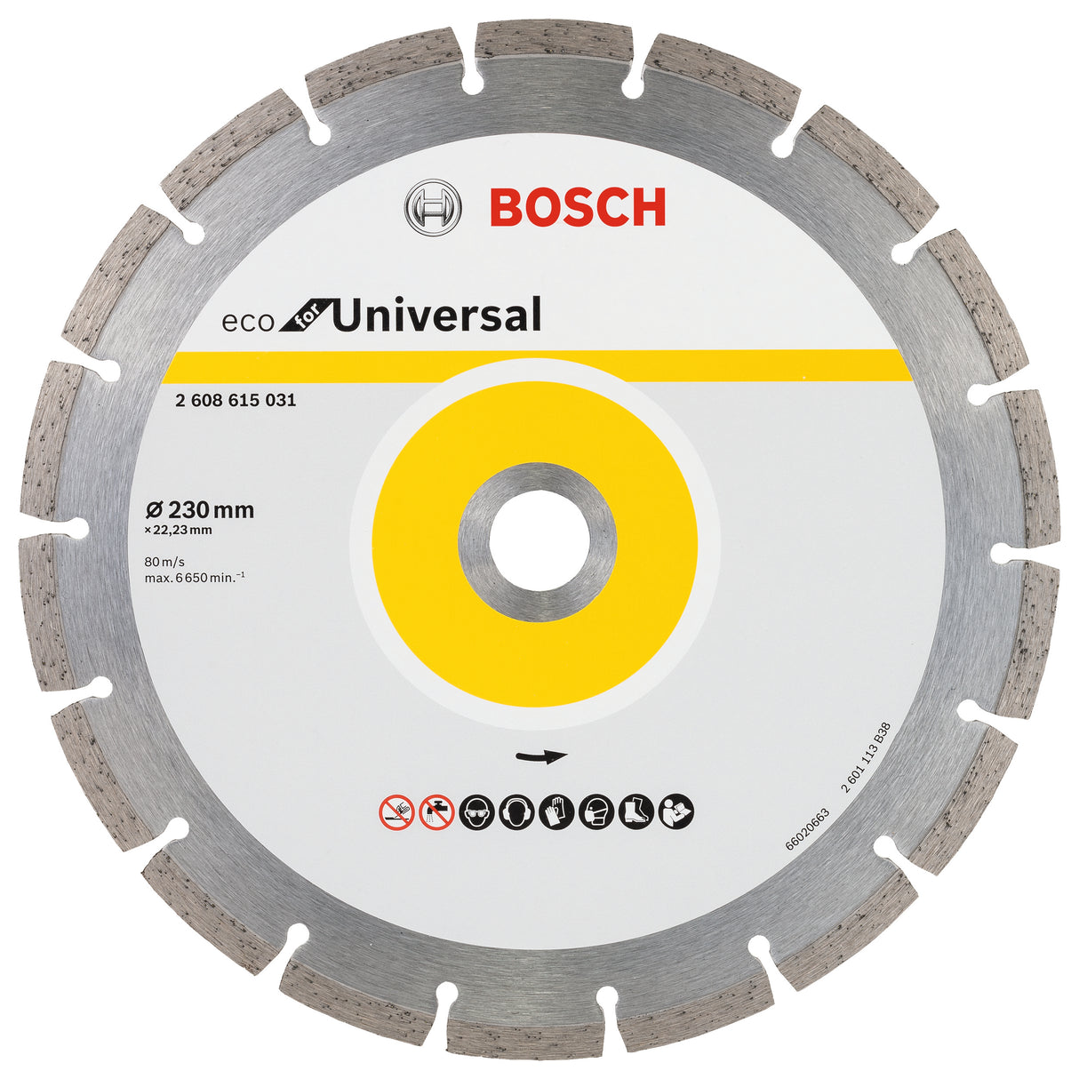 Bosch Professional Diamond Cutting Disc ECO - Universal, 230x22.23x2.6x7