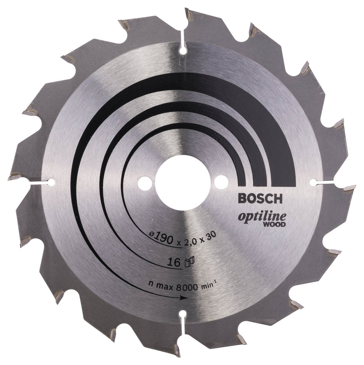 Bosch Professional Optiline Wood Circular Saw Blade - 190 x 30 x 2.0 mm, 16 Teeth
