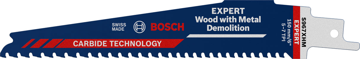 Bosch Professional Expert "Wood with Metal Demolition" S967XHM Reciprocating Saw Blade - 1pc