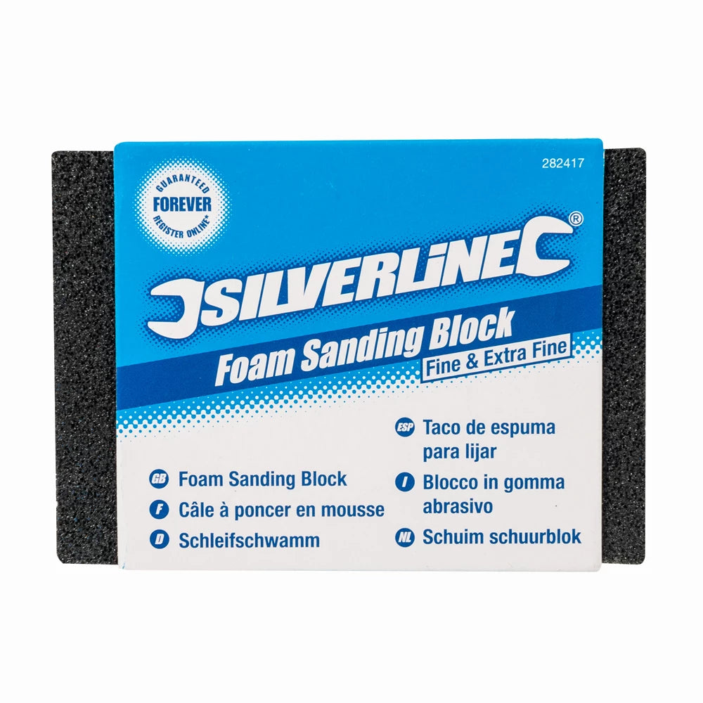 Silverline Foam Sanding Block - Fine & Extra Fine