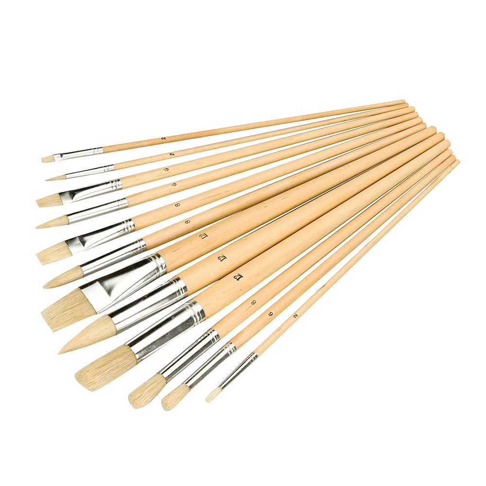 Silverline Artists Paint Brush Set 12pce - Mixed Tips