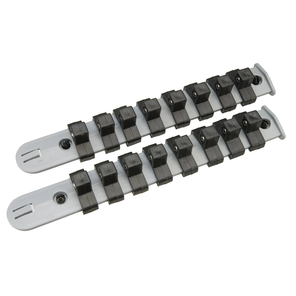 Silverline Socket Storage Rail Set 2Pce