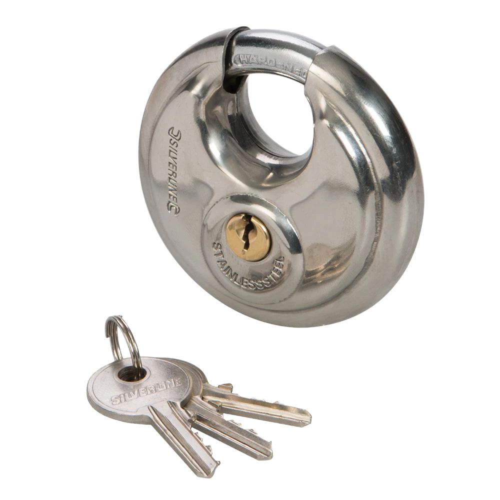 Silverline Stainless Steel Disc Padlock