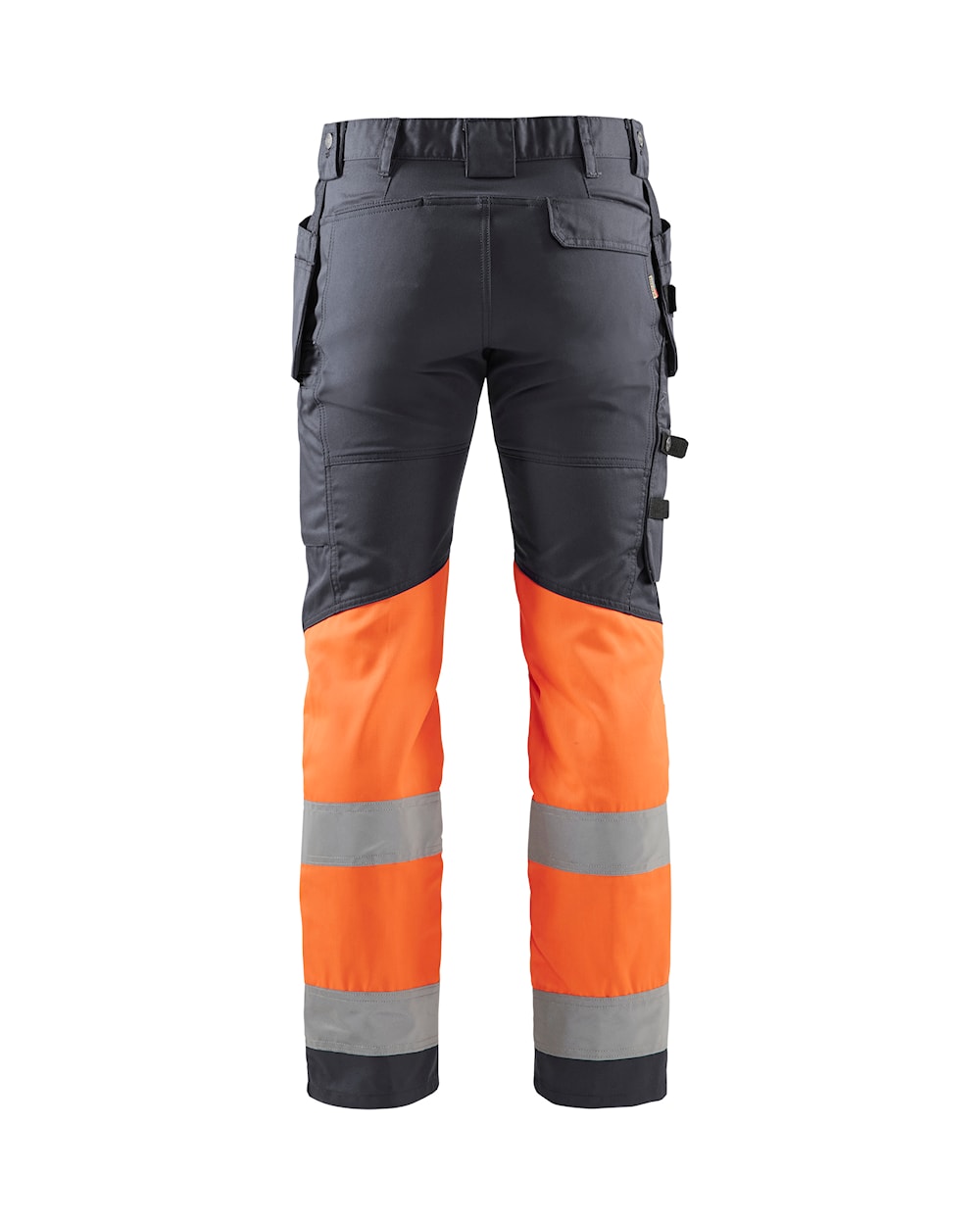 Blaklader Hi-Vis Trousers with Stretch 1558 - Mid Grey/ Hi-Vis Orange