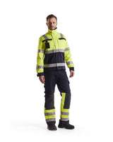 Blaklader Multinorm Trousers 1478 #colour_navy-blue-hi-vis-yellow