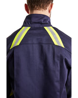 Blaklader Welding Jacket 4801 #colour_navy-blue-hi-vis-yellow