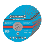 Silverline Metal Cutting Discs Flat 10Pk