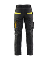 Blaklader Women's Service Trousers with Stretch 7195 #colour_black-hi-vis-yellow