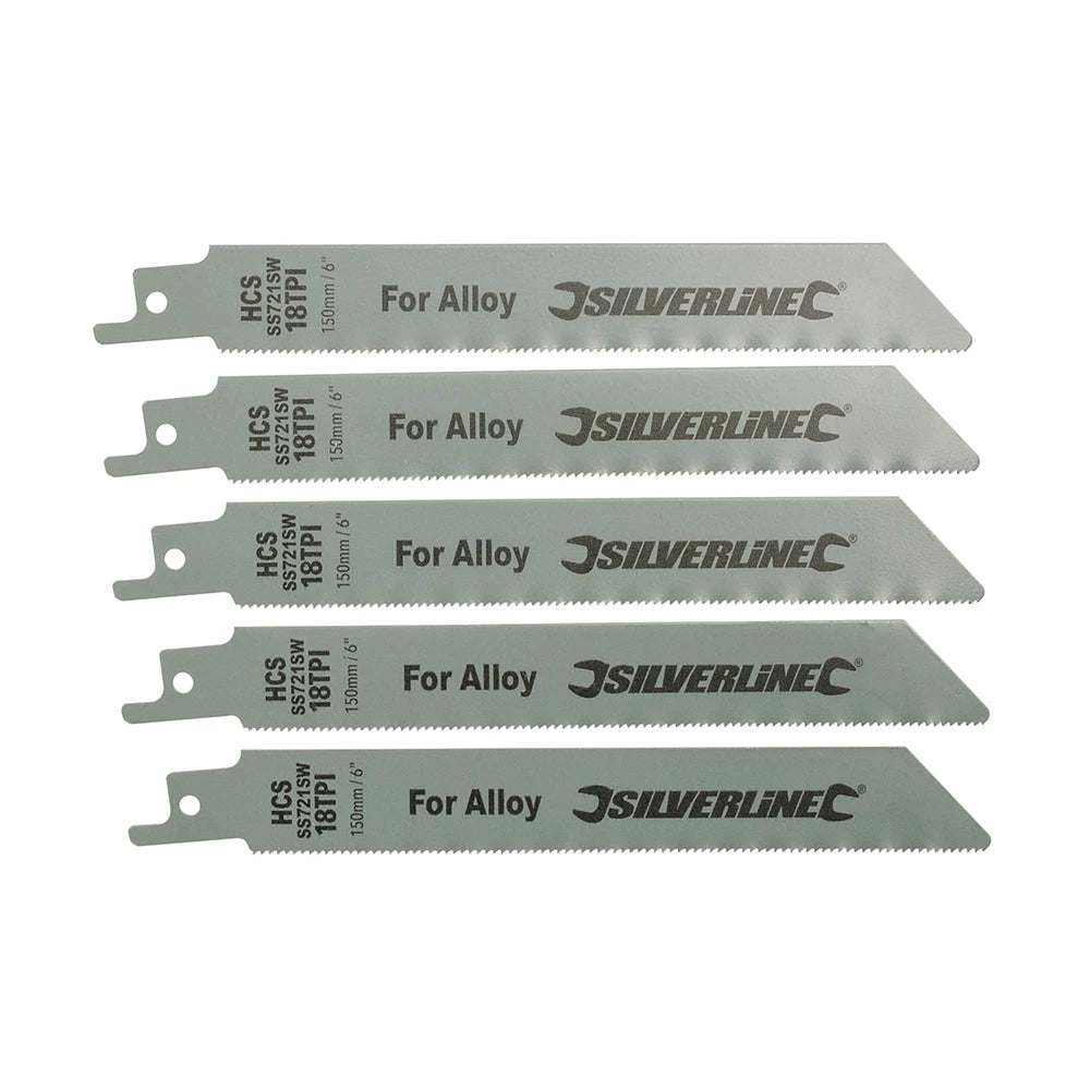 Silverline Reciprocating Saw Blades For Alloy 5Pk