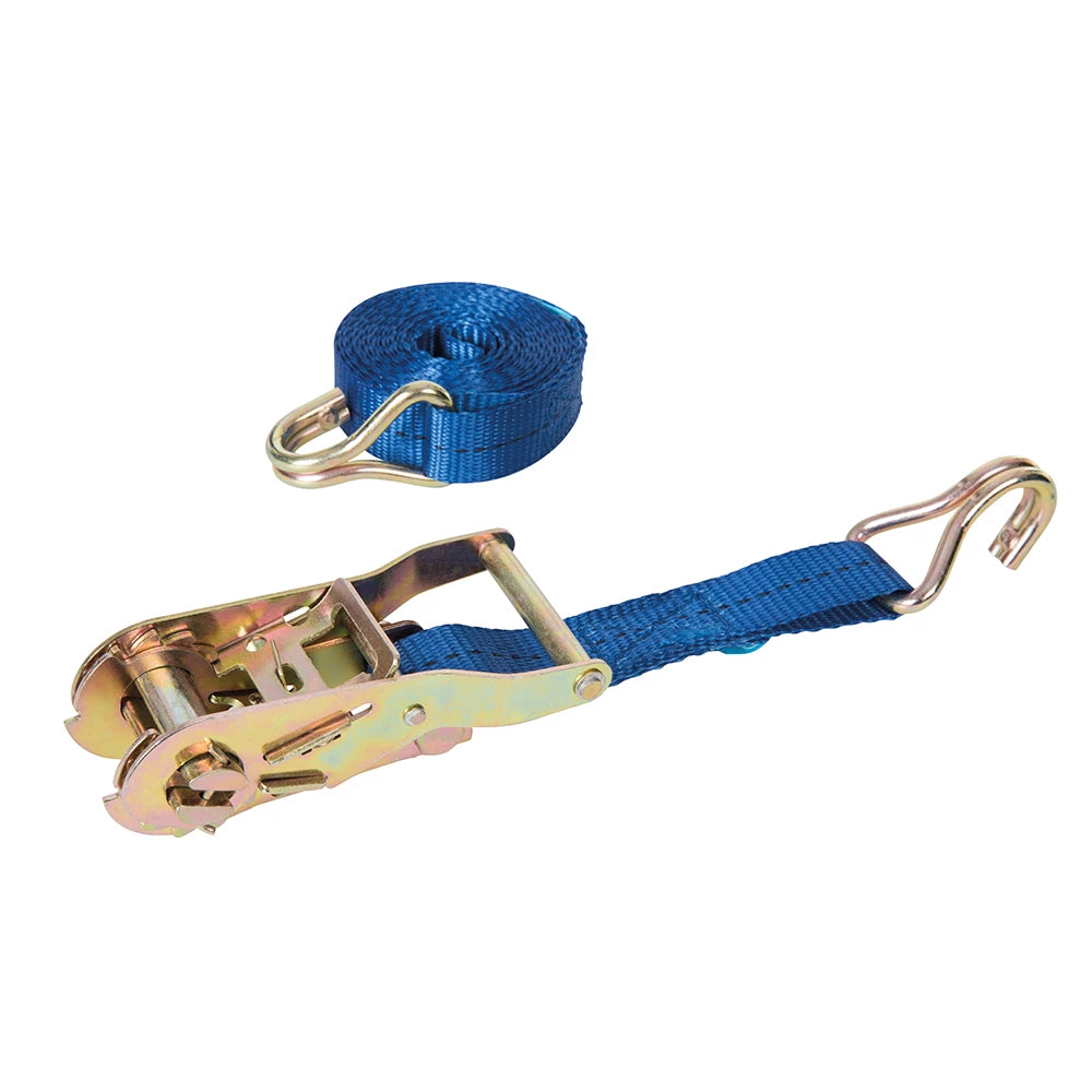 Silverline Ratchet Tie Down Strap J-Hook - 3m x 27mm