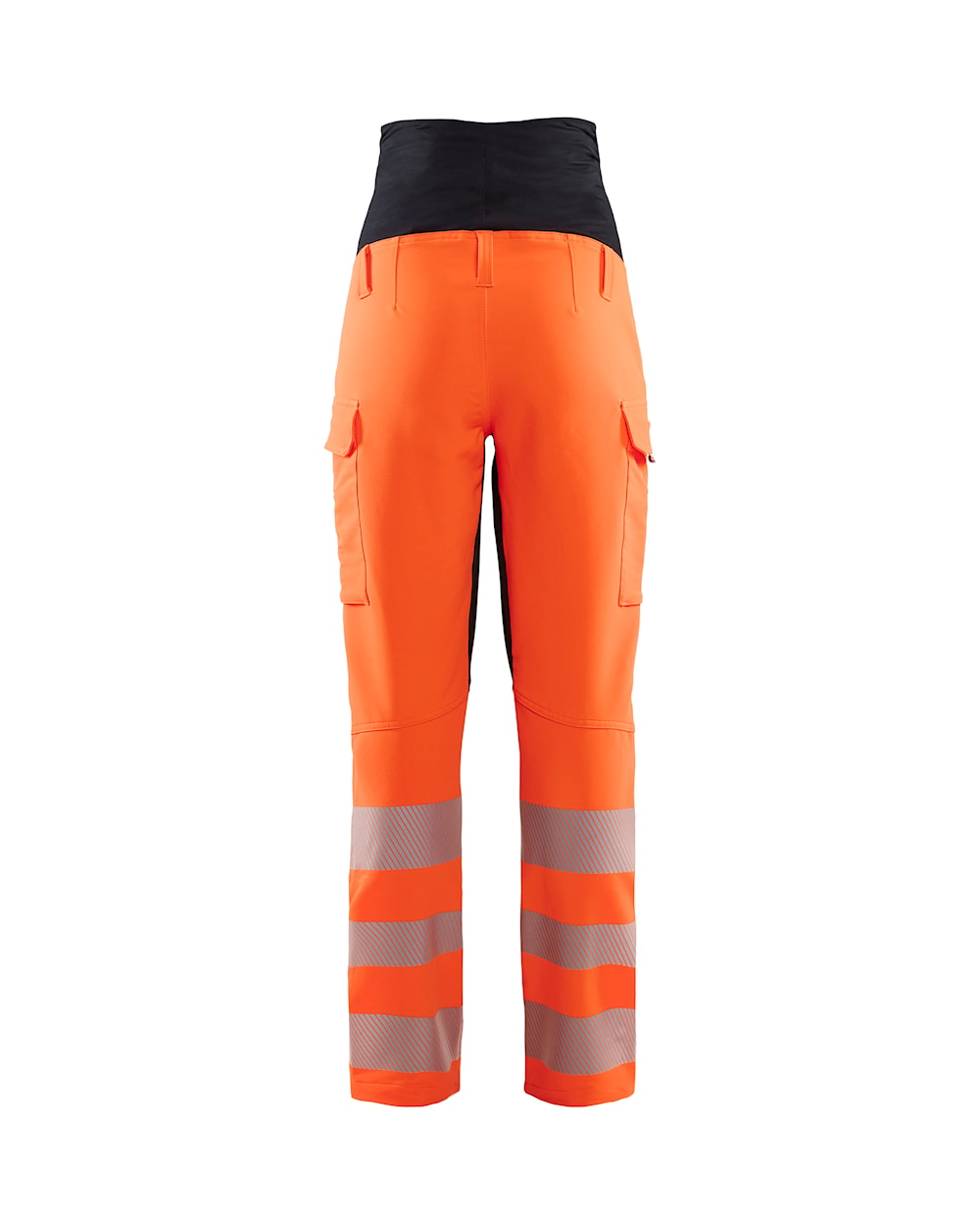 Blaklader Women's Hi-Vis 4-Way Stretch Maternity Trousers 7100 #colour_orange-black