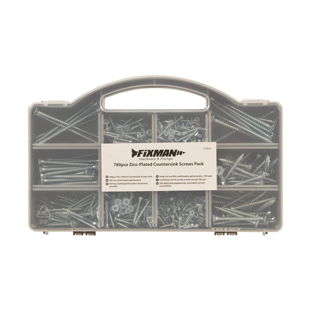Fixman Zinc-Plated Countersink Screws Pack