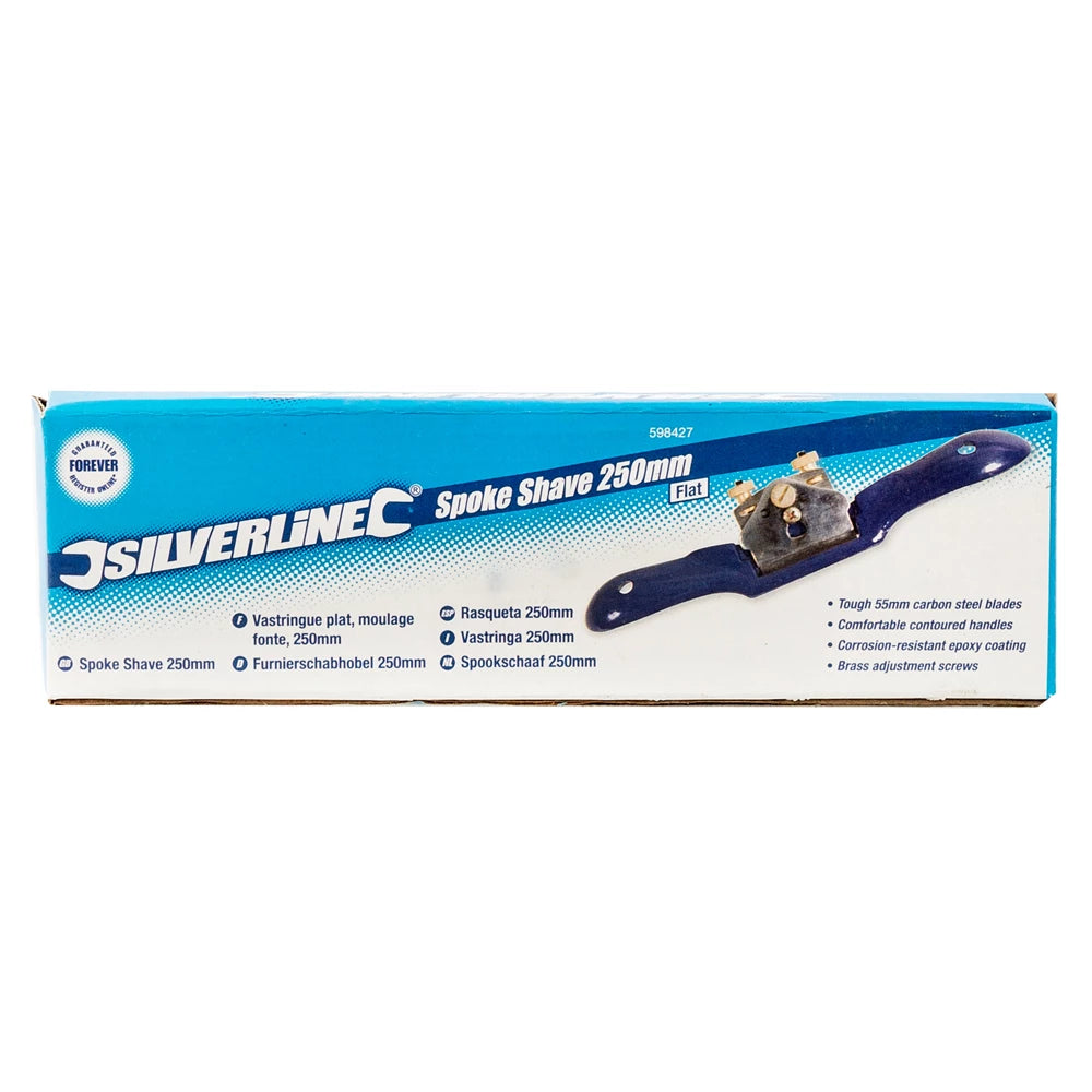 Silverline Spoke Shave 250mm Flat