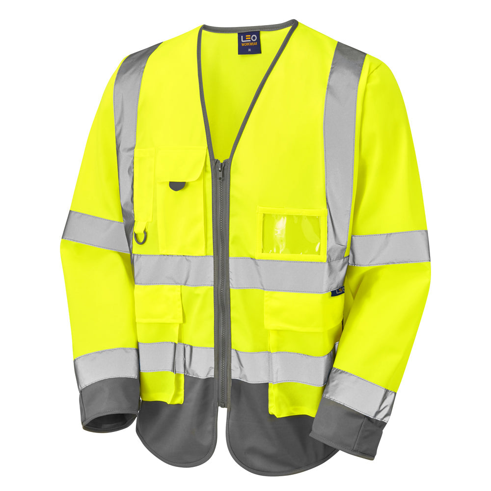 Leo Workwear WRAFTON Leo EcoViz Superior Sleeved Waistcoat