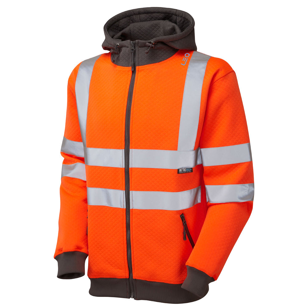 Leo Workwear SAUNTON Leo EcoViz Hooded Sweatshirt