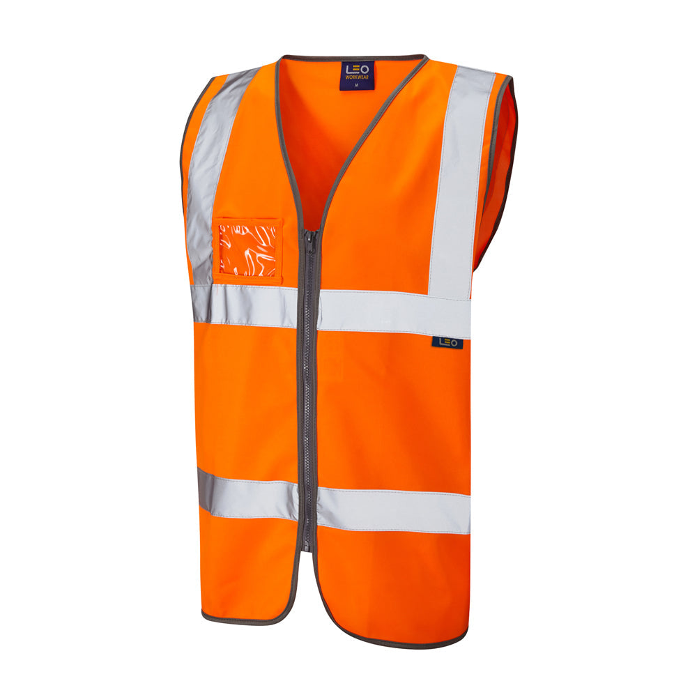 Leo Workwear RUMSAM Leo EcoViz Zipped Waistcoat with ID Pocket