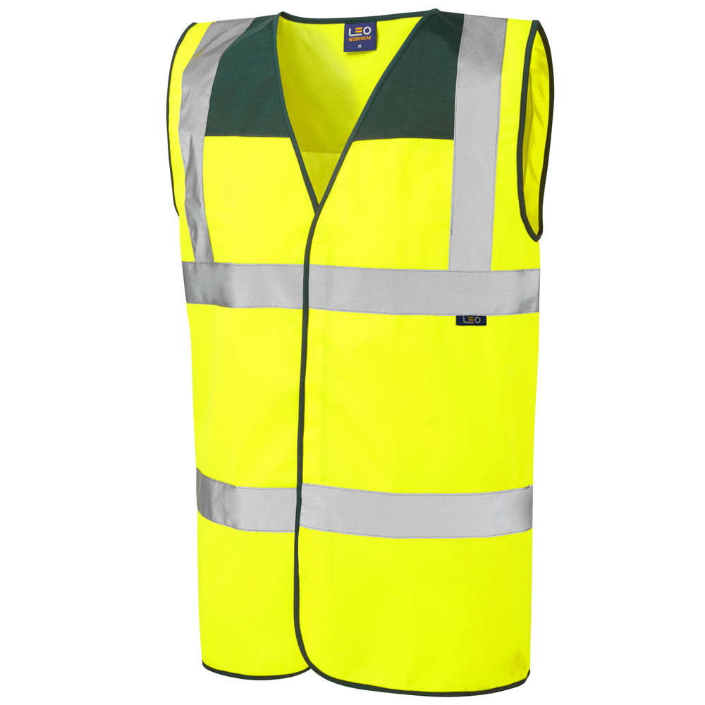 Leo Workwear BRADWORTHY Leo EcoViz Bottle Yoke Waistcoat