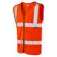 Leo Workwear MEETH Leo EcoViz LFS Zip Waistcoat (EN 14116)