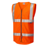 Leo Workwear JACOBSTOWE Leo EcoViz LFS/AS Zip Waistcoat (EN 14116 & EN 11