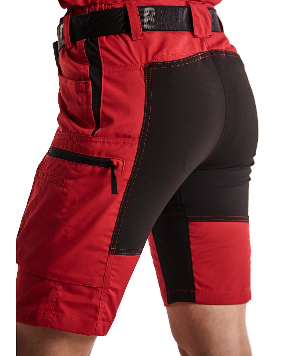 Blaklader Women's Service Shorts with Stretch 7149 #colour_red-black