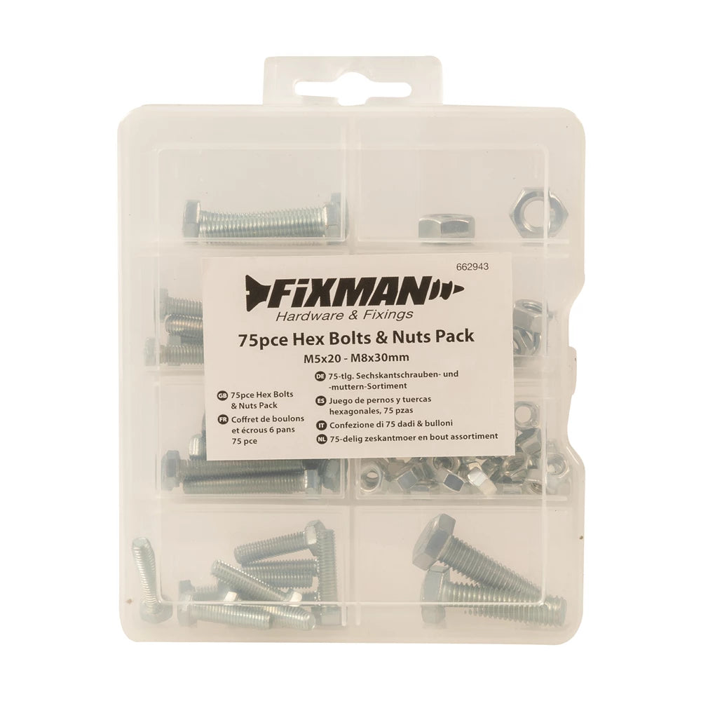 Fixman Hex Bolts & Nuts Pack