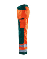 Blaklader Hi-Vis Craftsman Trousers 1568 - Orange/Green