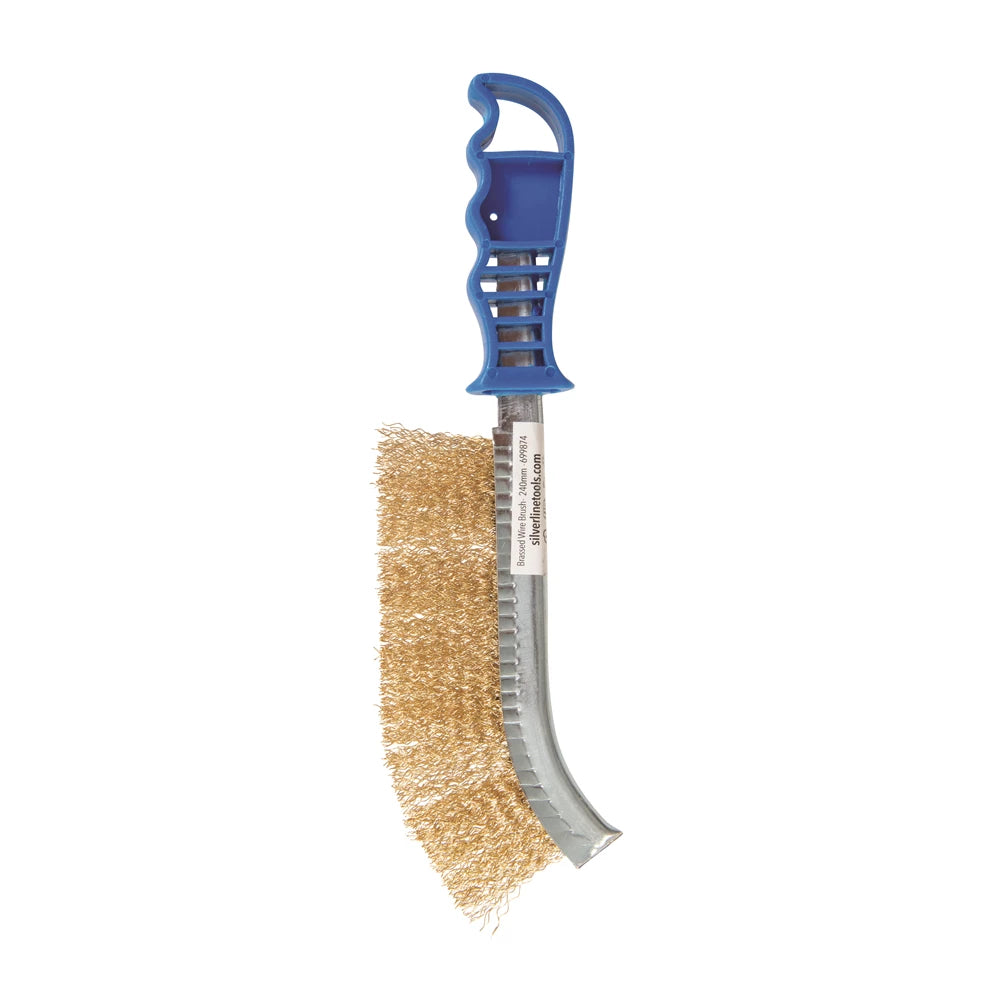 Silverline Brassed Wire Brush Brass