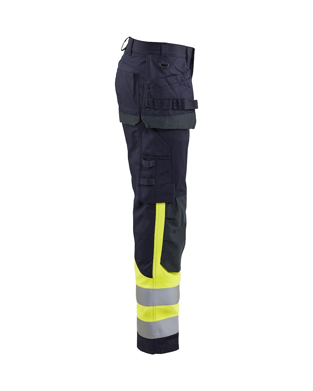 Blaklader Multinorm Inherent Trousers 1489 #colour_navy-blue-hi-vis-yellow