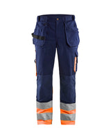 Blaklader Hi-Vis Trousers 15291860 - Navy Blue/Hi-Vis Orange