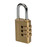 Silverline Combination Padlock Brass 3-Digit