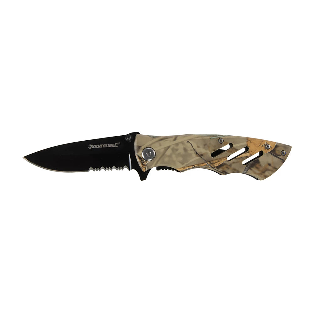 Silverline Folding Camouflage Pocket Knife