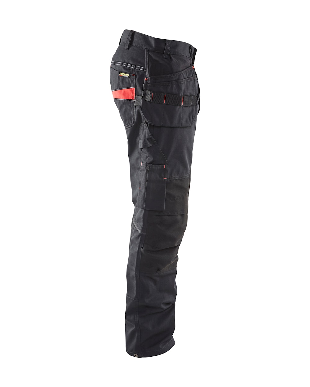 Blaklader Service Trousers with Stretch And Nail Pockets 1496 #colour_black-red