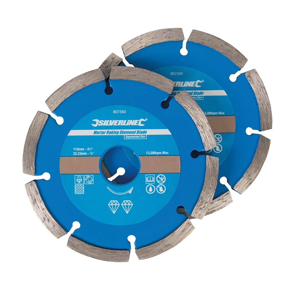 Silverline Mortar Raking Diamond Blade 2Pk