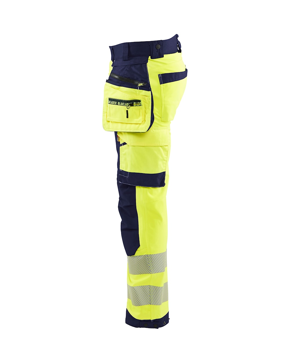 Blaklader Softshell Hi-Vis Trousers 1820 #colour_hi-vis-yellow-navy-blue