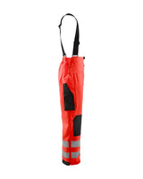 Blaklader Rain Trousers Hi-Vis Level 2 1302 #colour_red-hi-vis