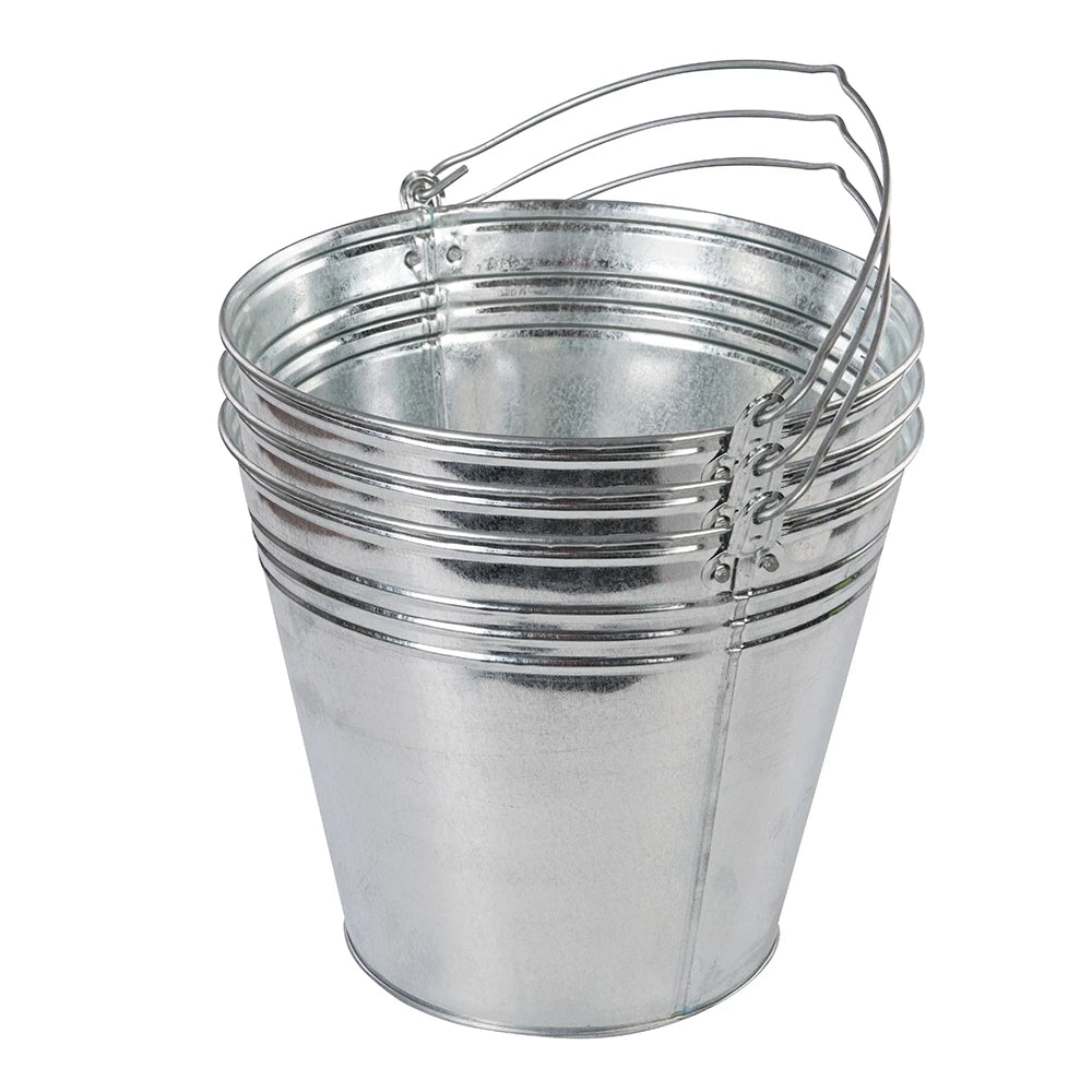 Silverline Galvanised Bucket 3Pk