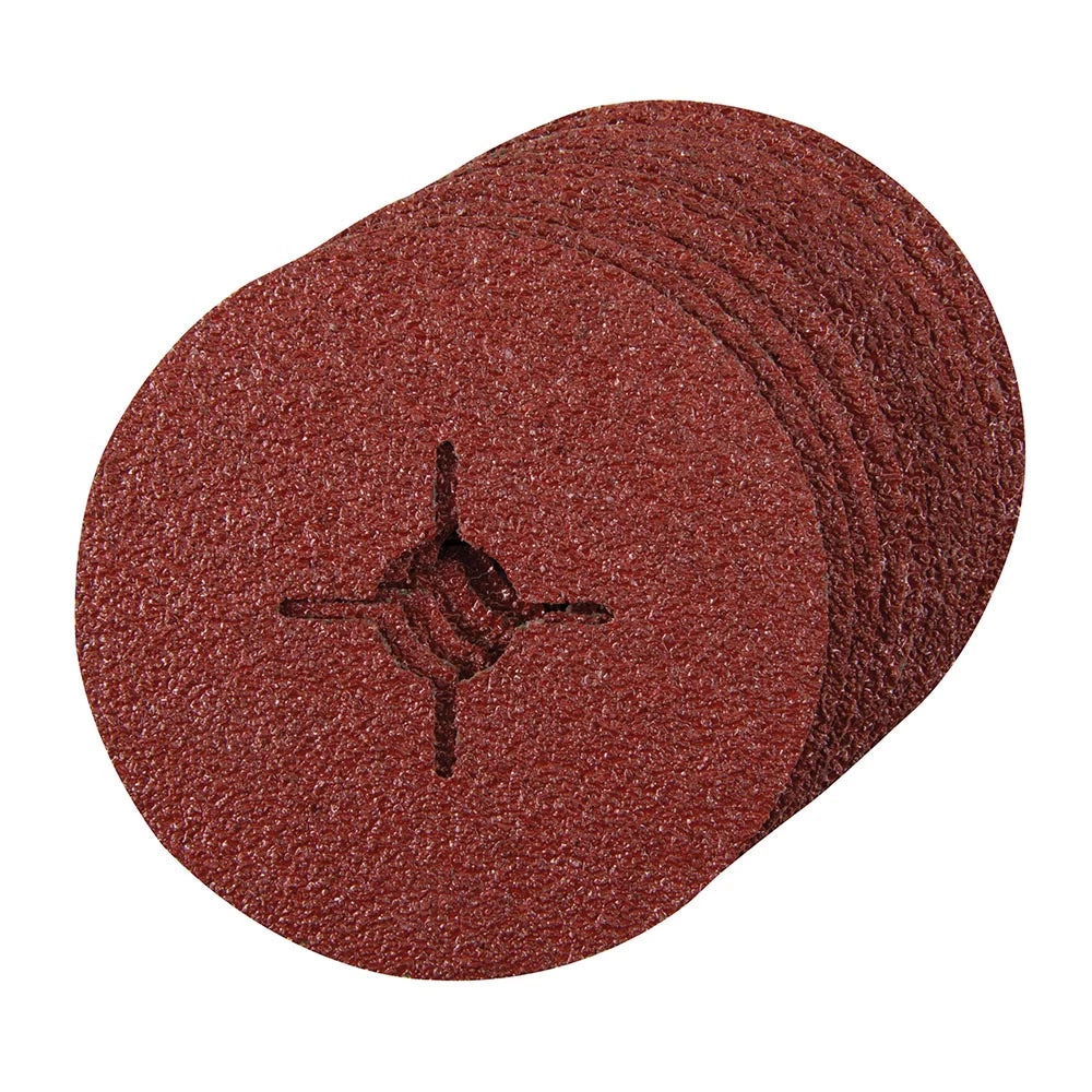 Silverline Fibre Discs 115 X 22.23Mm 10Pk - 36 Grit