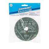 Silverline Fibre Discs 115 X 22.23Mm 10Pk - 24 Grit