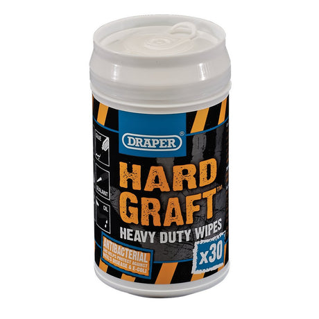 Draper Tools Hard Graft Wipes (Tub Of 30)