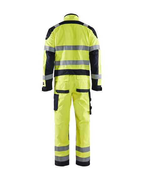 Blaklader Multinorm Inherent Overalls 6089 #colour_hi-vis-yellow-navy-blue