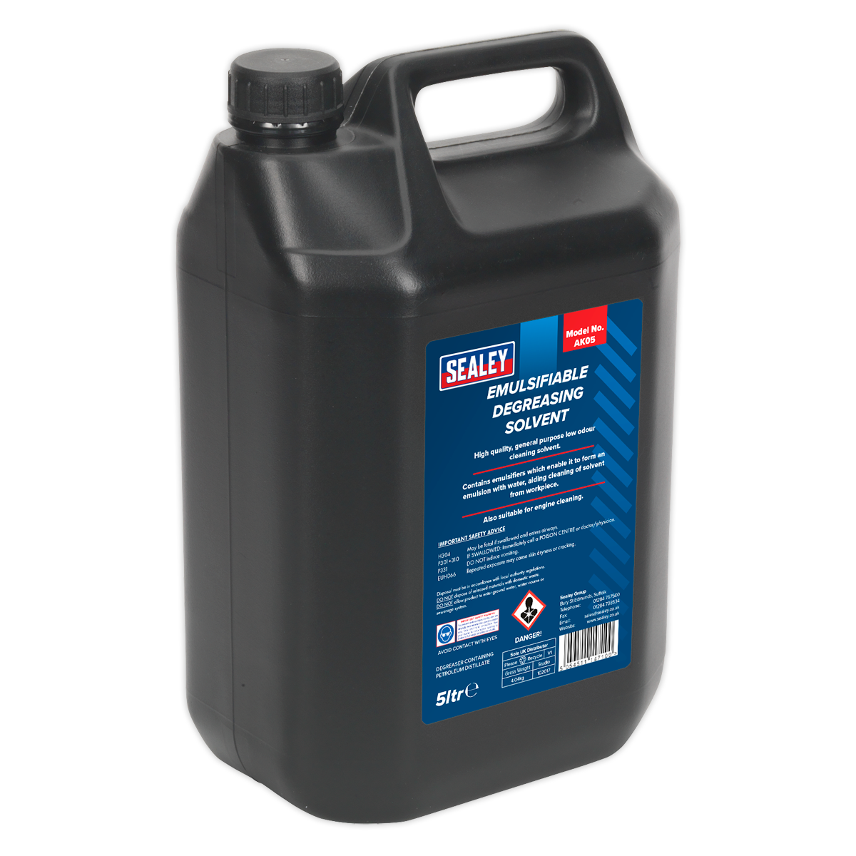 Sealey Degreasing Solvent Emulsifiable 5L