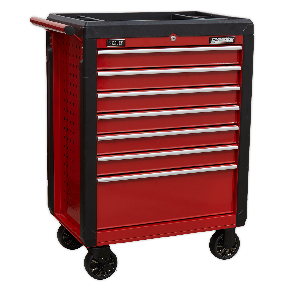 Sealey Rollcab 7 Drawer with Ball-Bearing Slides - Red AP3407