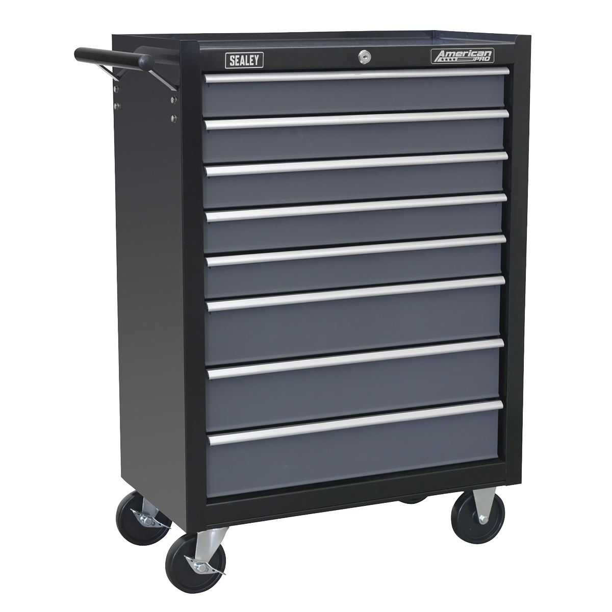 Sealey Rollcab 8 Drawer with Ball-Bearing Slides - Black/Grey